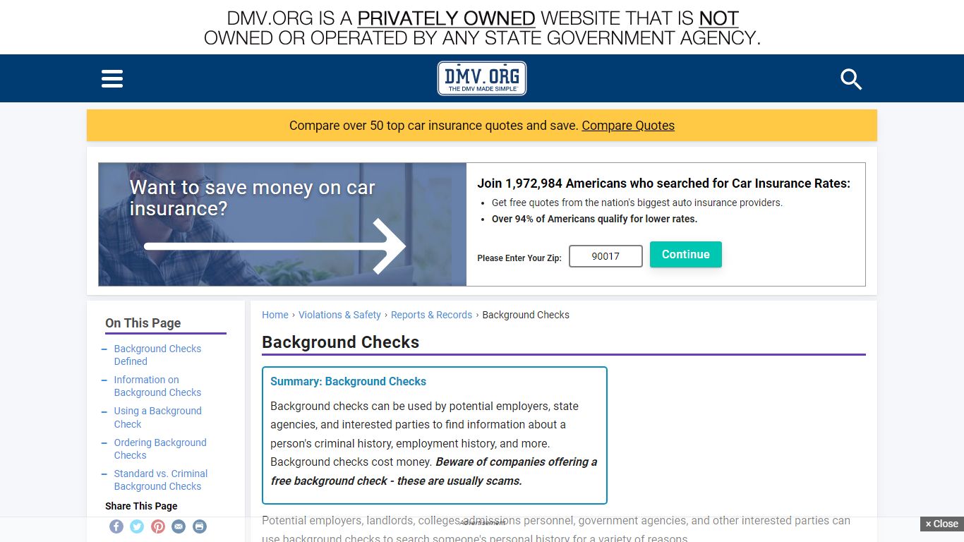 Background Checks | DMV.ORG